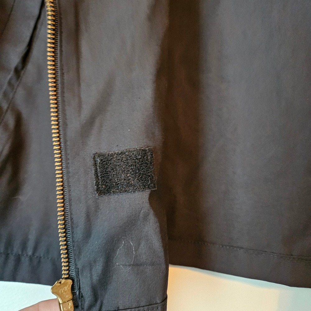 Creighton US‎ Navy Official Uniform Jacket Windbreaker Black Medium Military - Picture 10 of 11
